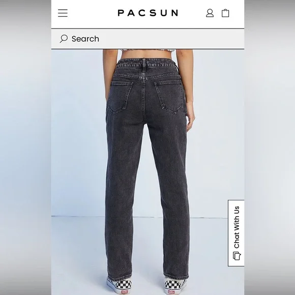 PAC SUN Black Mom Jean Size 24 - Picture 2 of 9